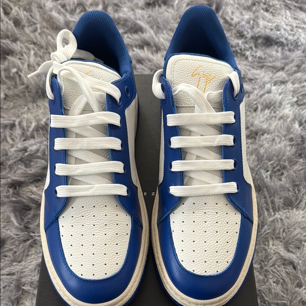 Giuseppe Zanotti Blue and White Sneakers
